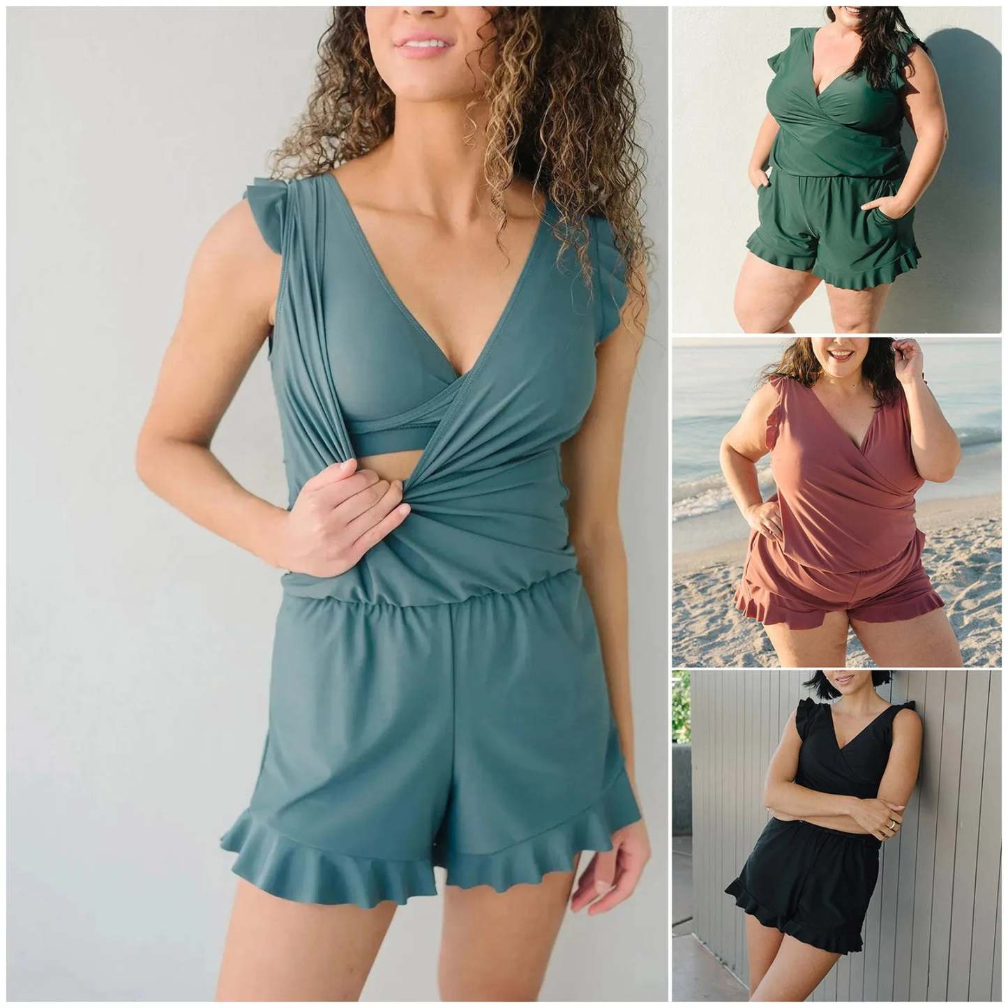 Swim Romper built-in Bra