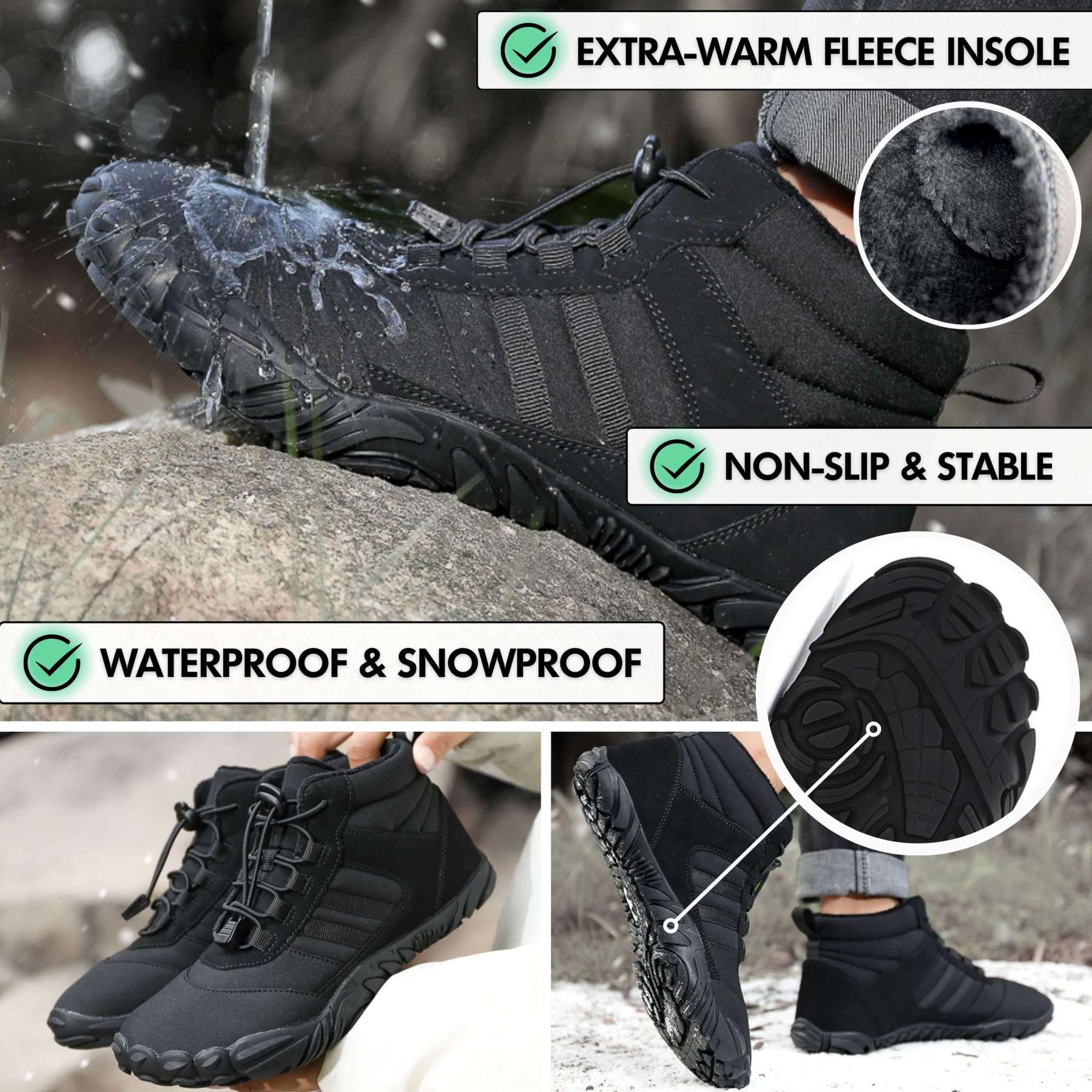 Winter Pro - Waterproof Barefoot Shoes