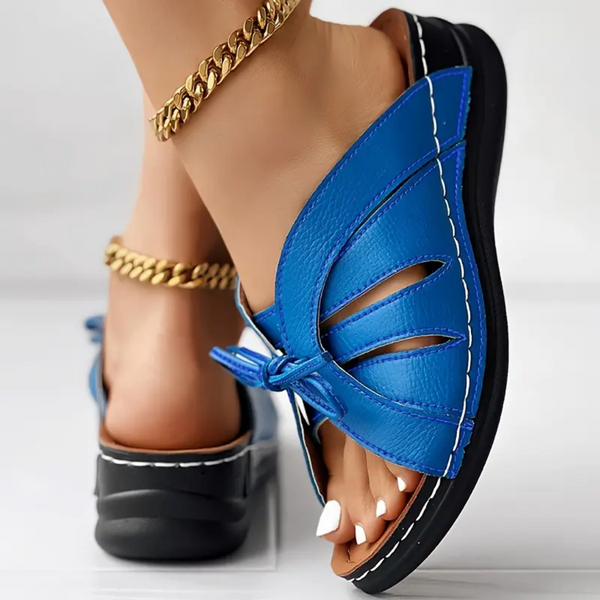 Uniqcomfy Sport Bowknot Arch Support Wedge Sandals