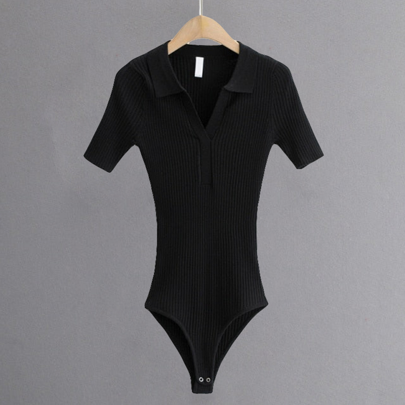 Women's Comfy V-Neck Knit Bodysuit