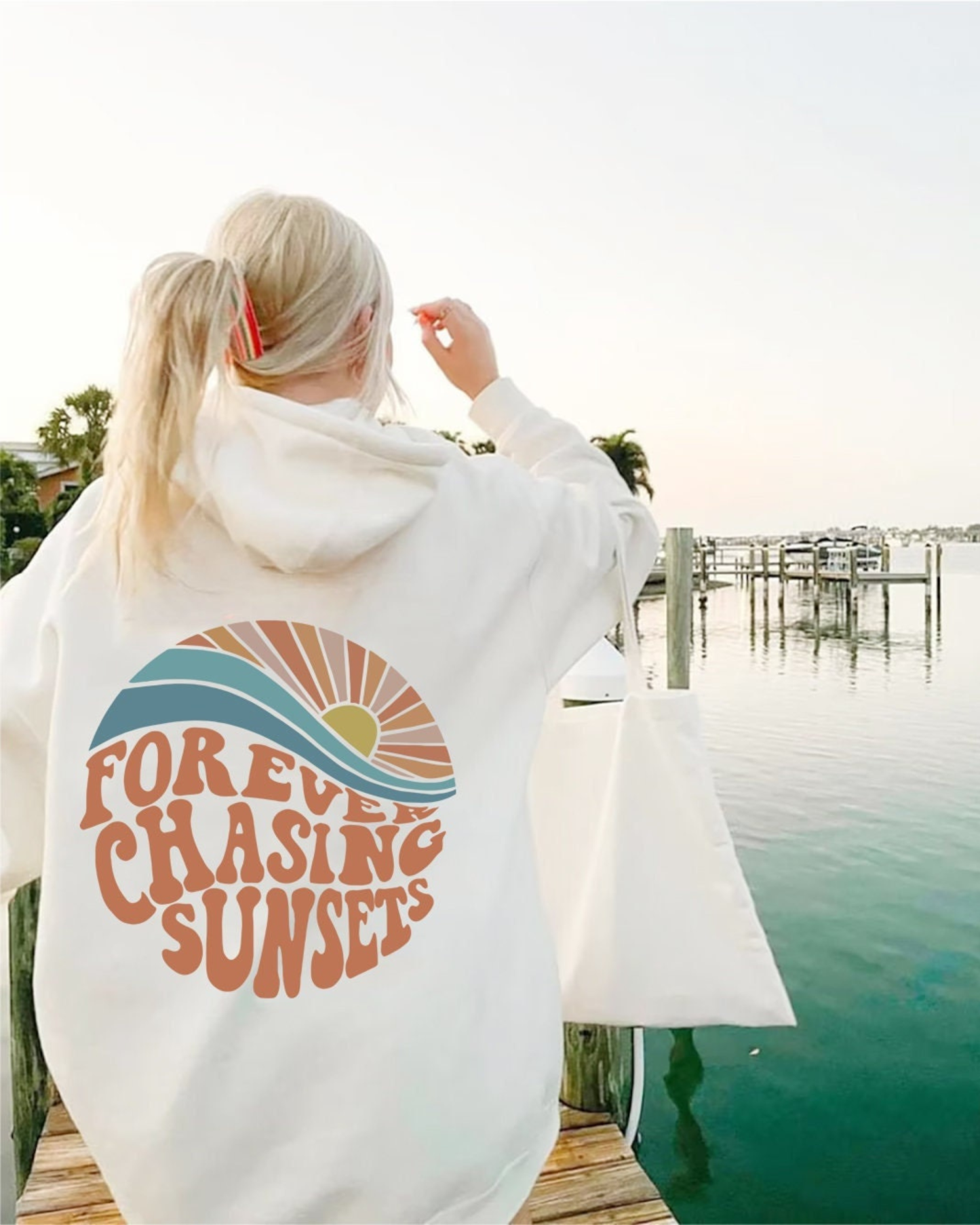 Stylish hoodie "Forever Chasing Sunsets