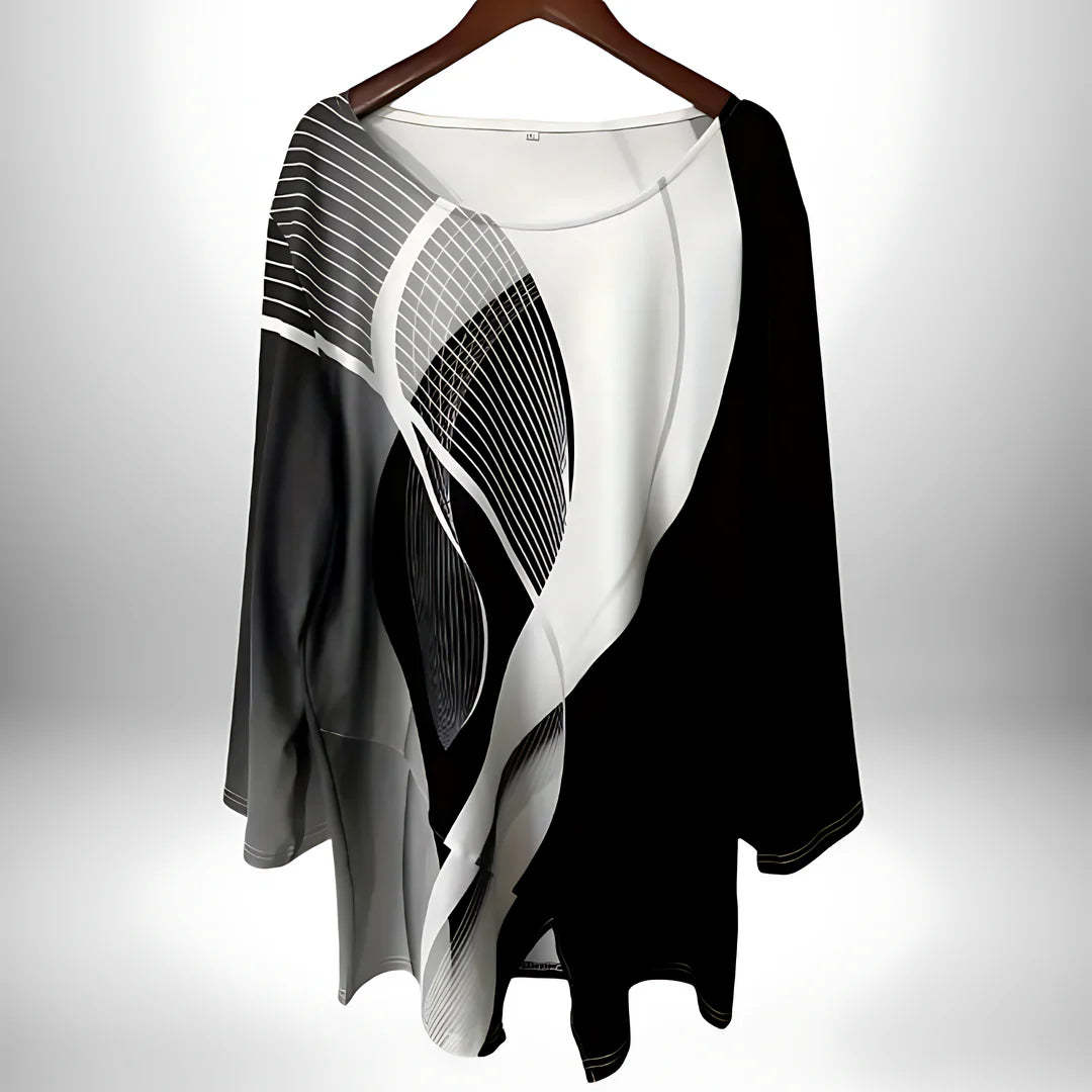 Geometric Long Sleeve Top for Women