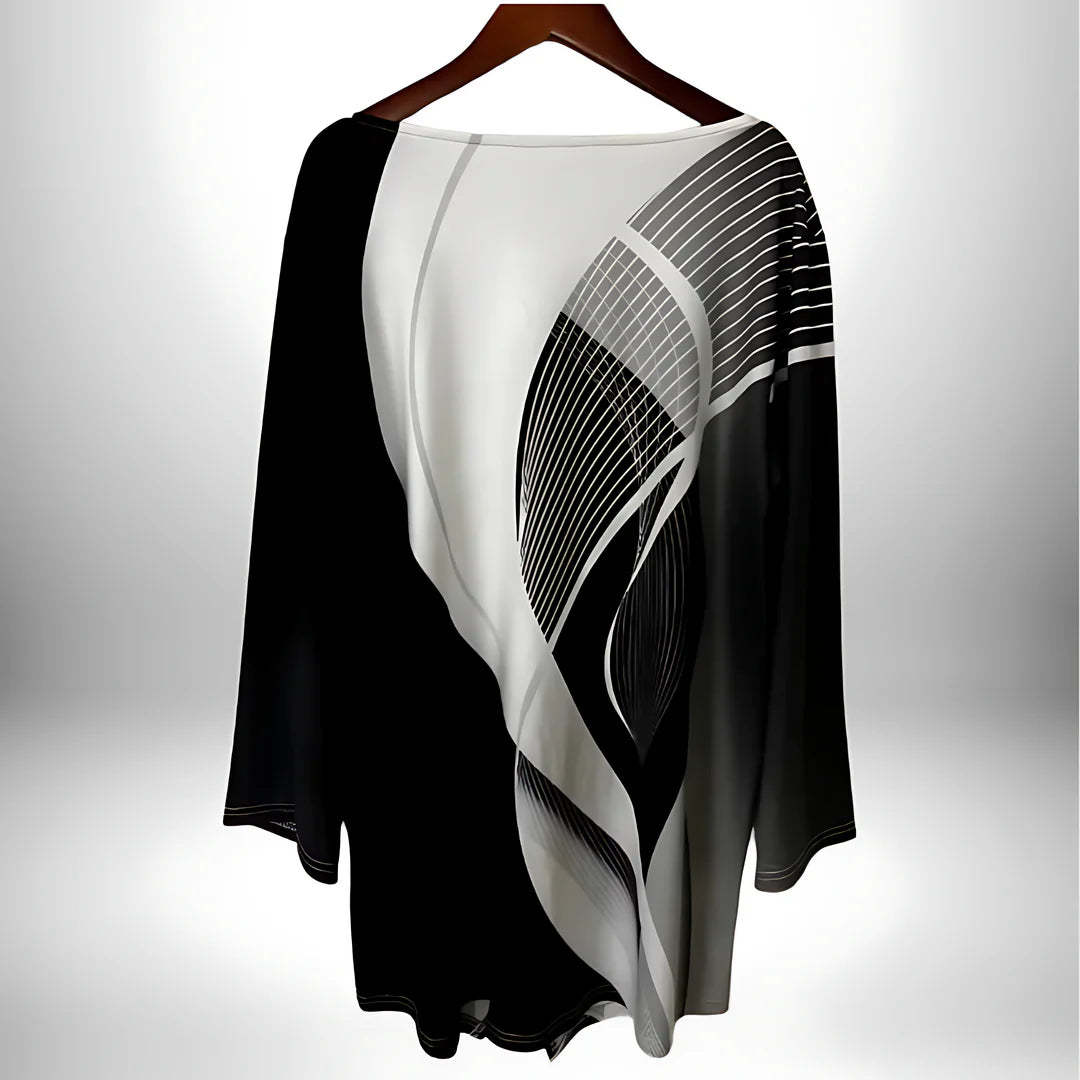 Geometric Long Sleeve Top for Women