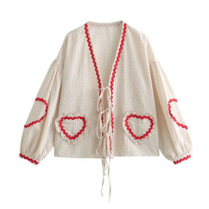 Retro Loose Heart Blouse