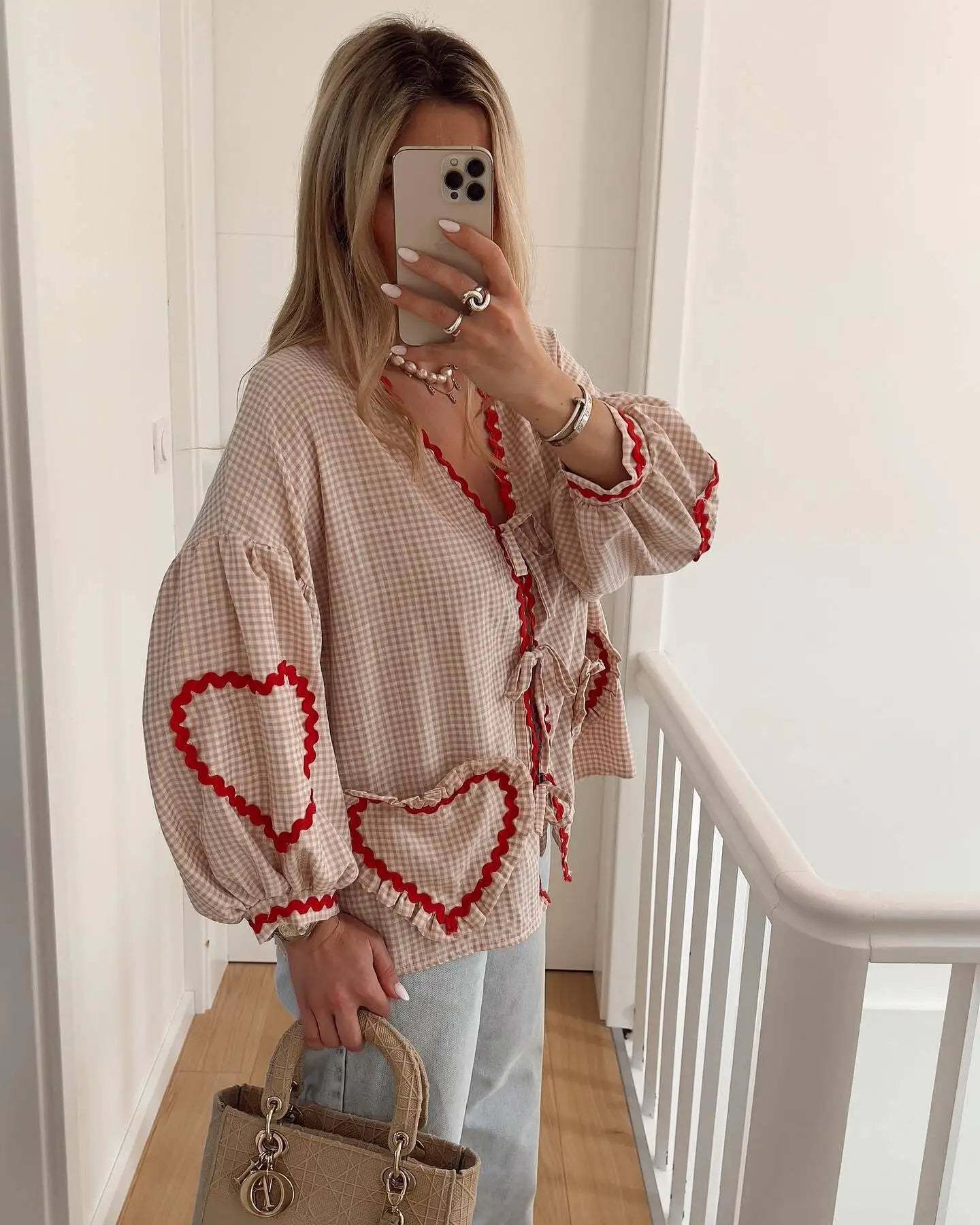 Retro Loose Heart Blouse