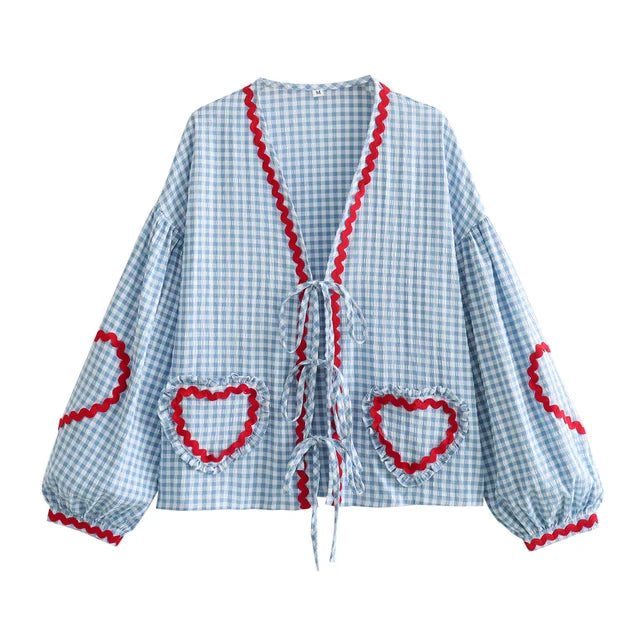 Retro Loose Heart Blouse