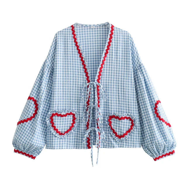 Retro Loose Heart Blouse