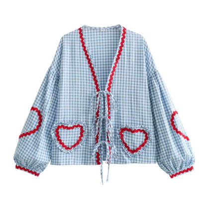Retro Loose Heart Blouse
