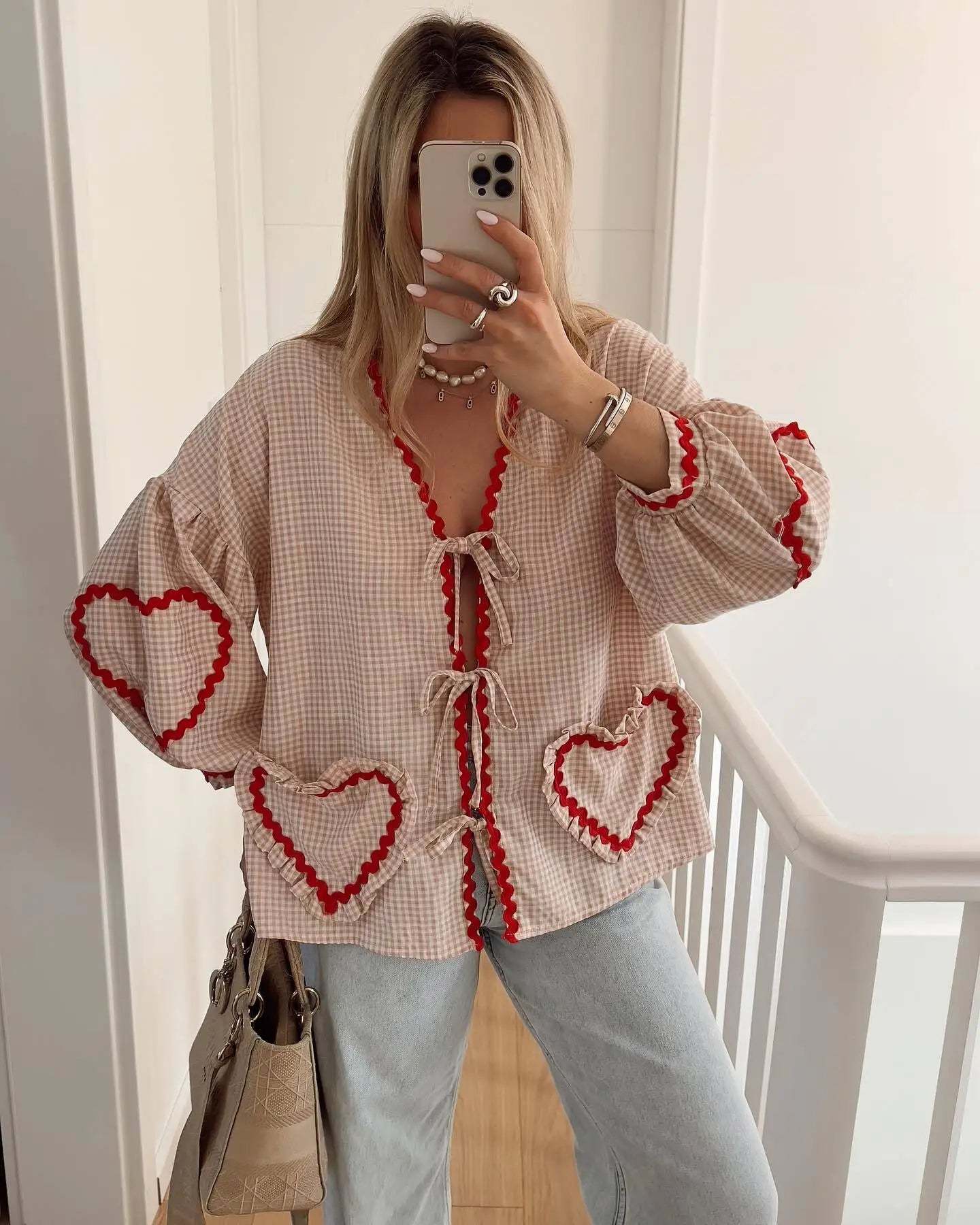 Retro Loose Heart Blouse
