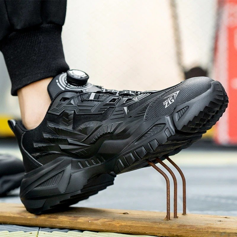 Plus Size Orthopedic Sports Sneakers Steel Toe Rotary Button Stylish