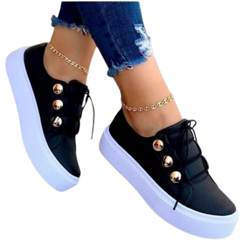 Orthopedic Women Shoes Arch Support Breathable Comfortable Round Toe Box Lace Up Anti-Slip Fashion Shoes