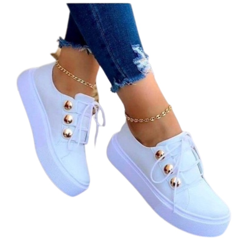 Orthopedic Women Shoes Arch Support Breathable Comfortable Round Toe Box Lace Up Anti-Slip Fashion Shoes