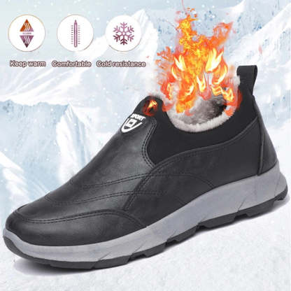 Orthopedic Snow Boots For Men Plush Slip-on Winter Shoes