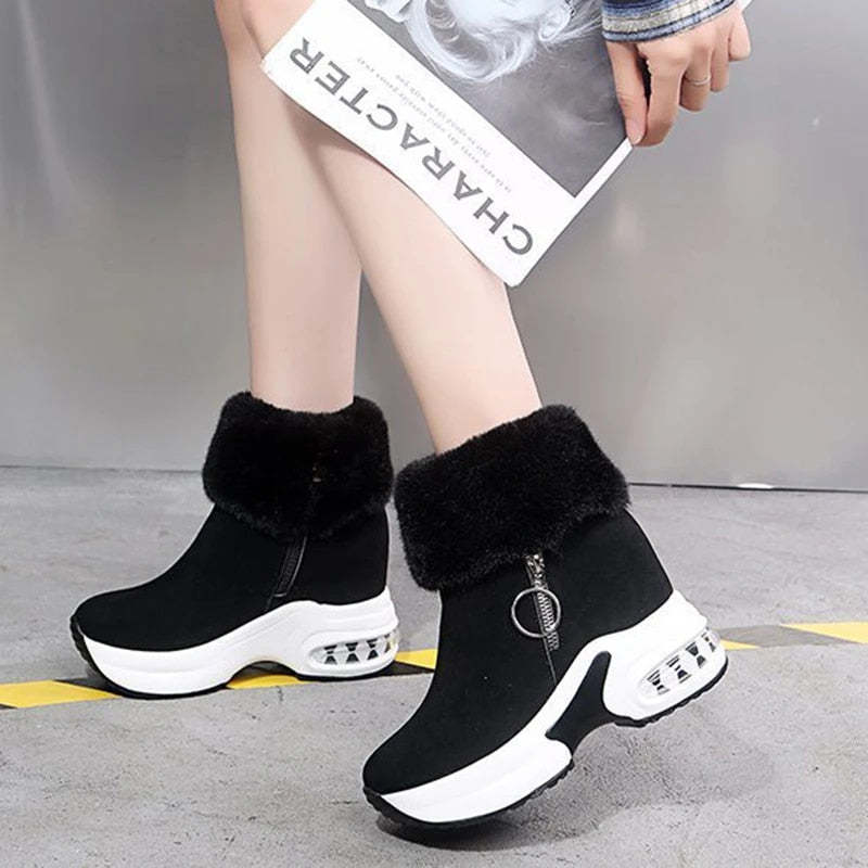Orthopedic Winter Snow Ankle Boots Warm Fur Arch Support Women Shoes