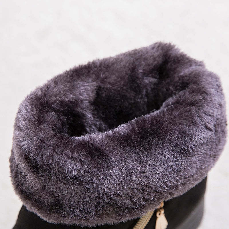 Women Winter Boots Fur Collar Casual Orthopedic Shoes