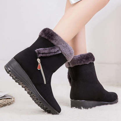 Women Winter Boots Fur Collar Casual Orthopedic Shoes