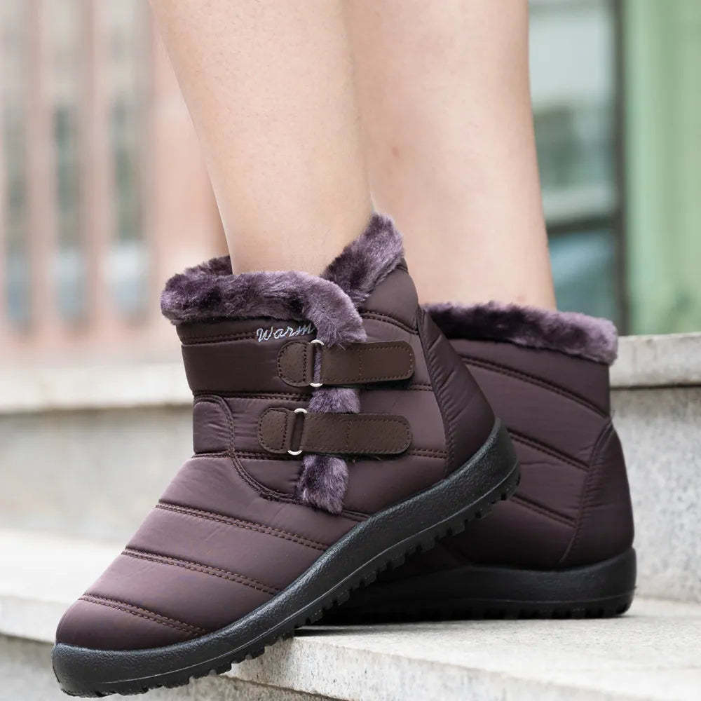 Orthopedic Boots For Women Waterproof Non-Slip Soles Warm Fur Plush Winter Boots