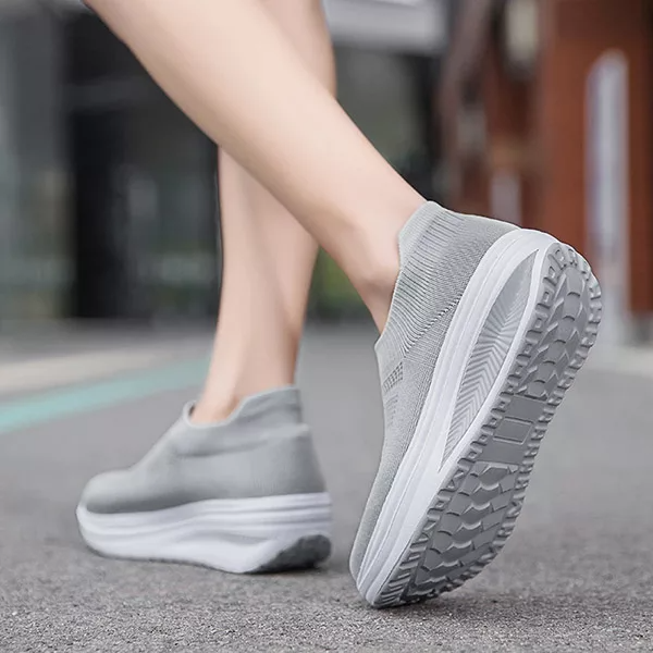 Women’s Slip On Mesh Sneakers Thick Sole Shoes