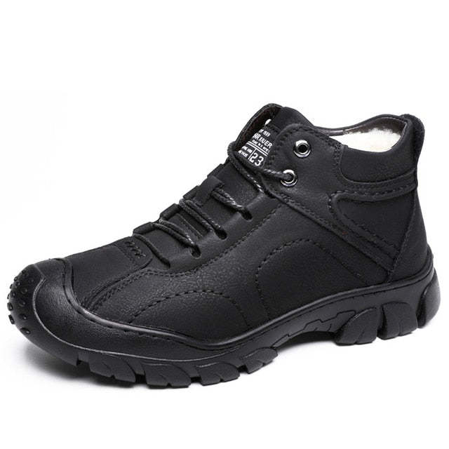 Men Orthopedic Snow Boots Plush Outdoor Ankle Winter Shoes