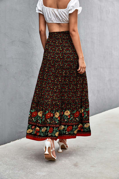 Hemian  Floral Maxi Skirt