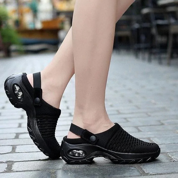 Women's Summer Breathable Mesh Air Cushion Outdoor Walking Slippers Orthopedic Walking Sandals
