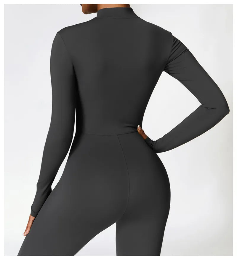 Sports Jumpsuit With Zipper
