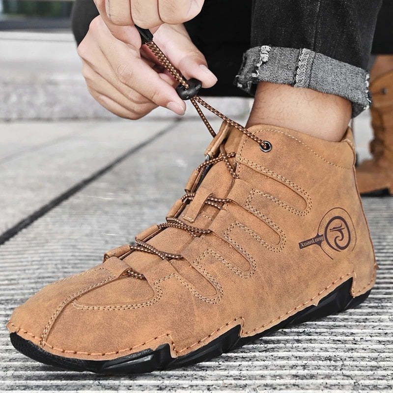 Men Orthopedic Shoes Retro Warm Ankle Boots