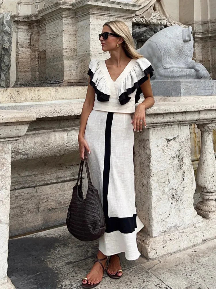 Chic Ruffled Maxi Dress