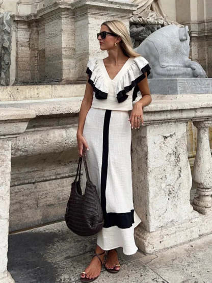Chic Ruffled Maxi Dress