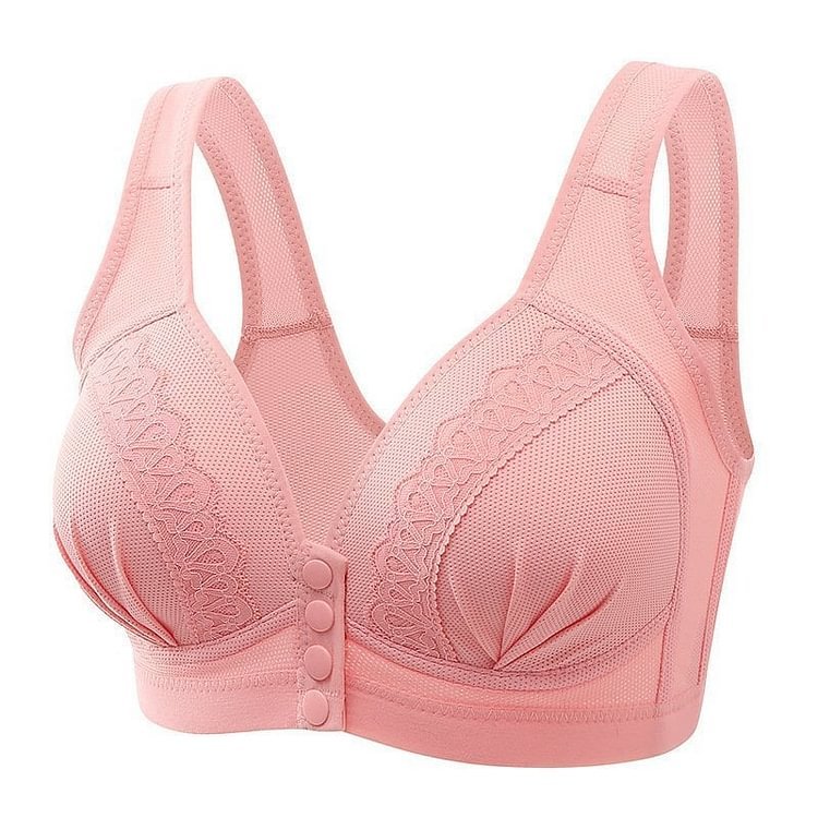 Front Button Breathable Skin-Friendly Cotton Bra