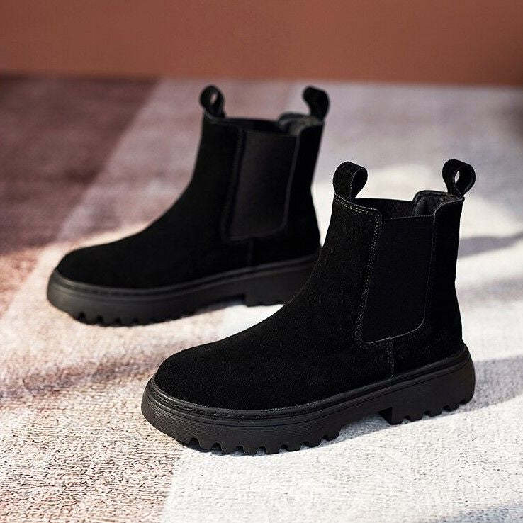 Orthopedic Ankle Boots Chunky Sole