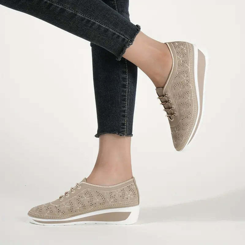 Casual Low Top Wedge Orthopedic Sneakers
