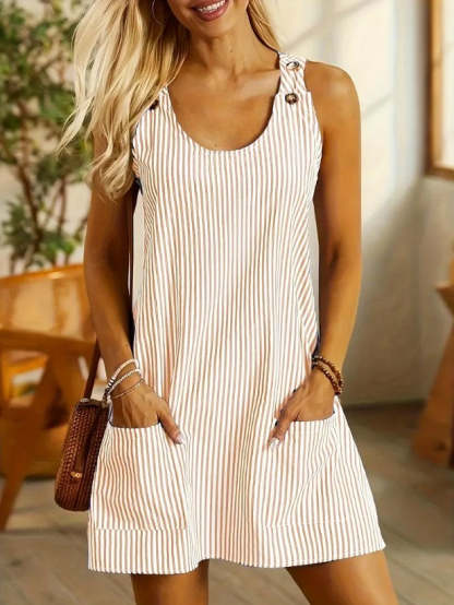 Sleeveless Striped Summer Dresses