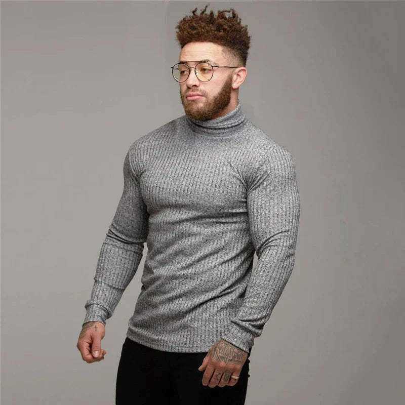 Muscle Fit Ribbed T-Shirt