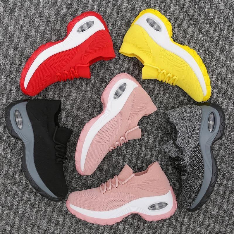 Lace Up Walking Running Shoes Platform Sneakers