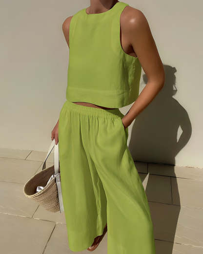 SASummer Linen Two Piece Set