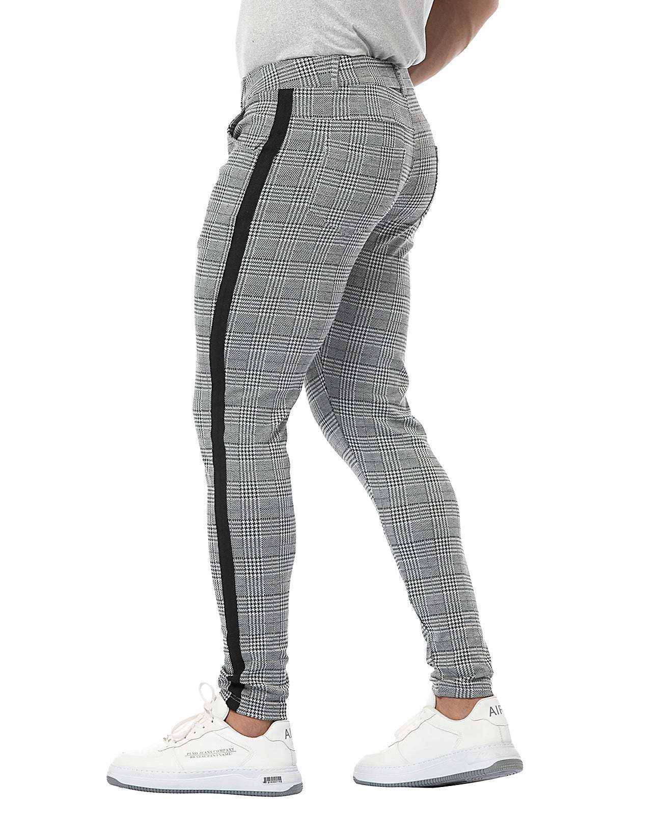  Skinny Fit Checkered Chino