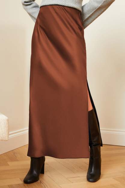 Side-Slit Maxi Skirt