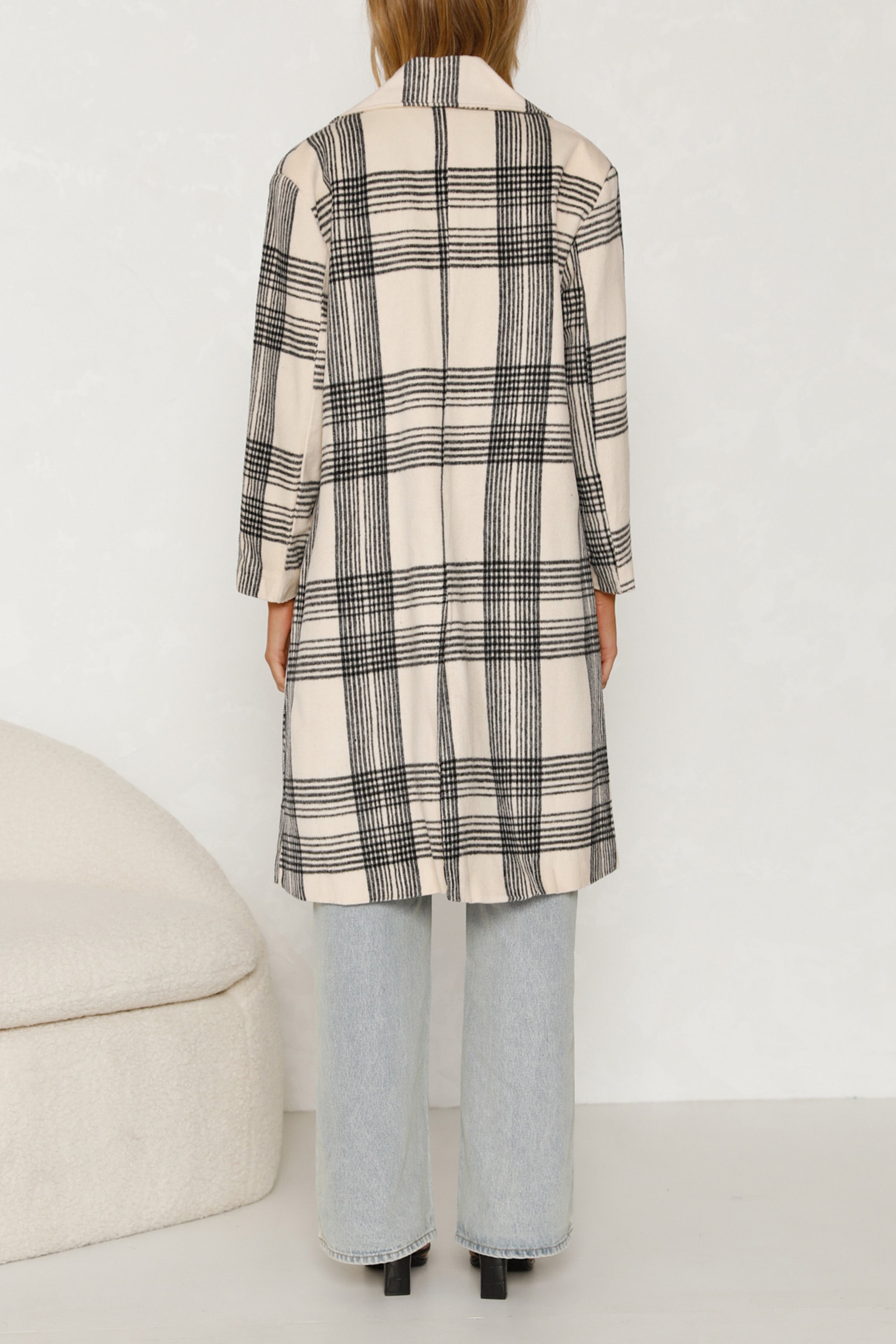 Plaid Longline Coat