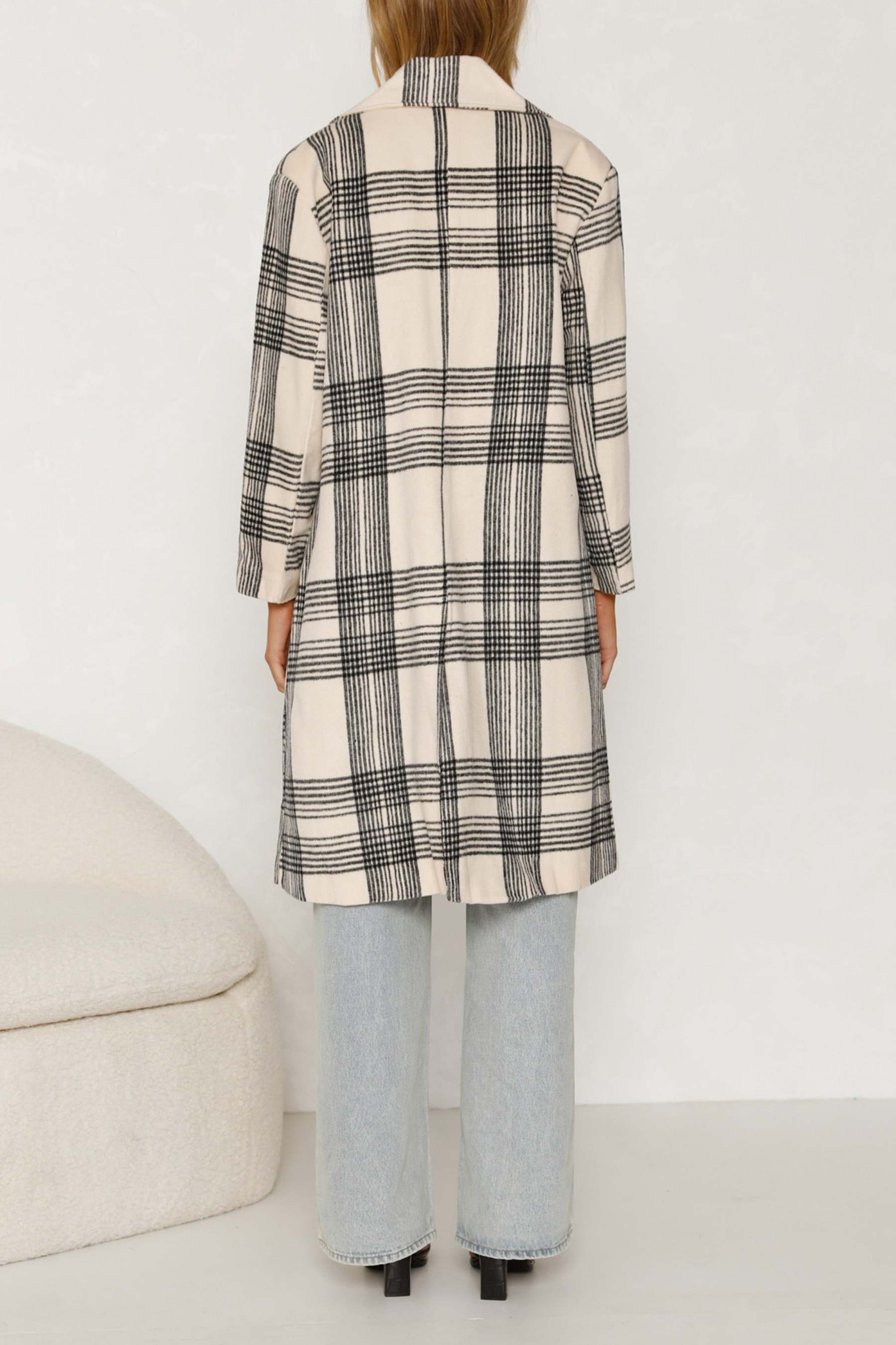 Plaid Longline Coat
