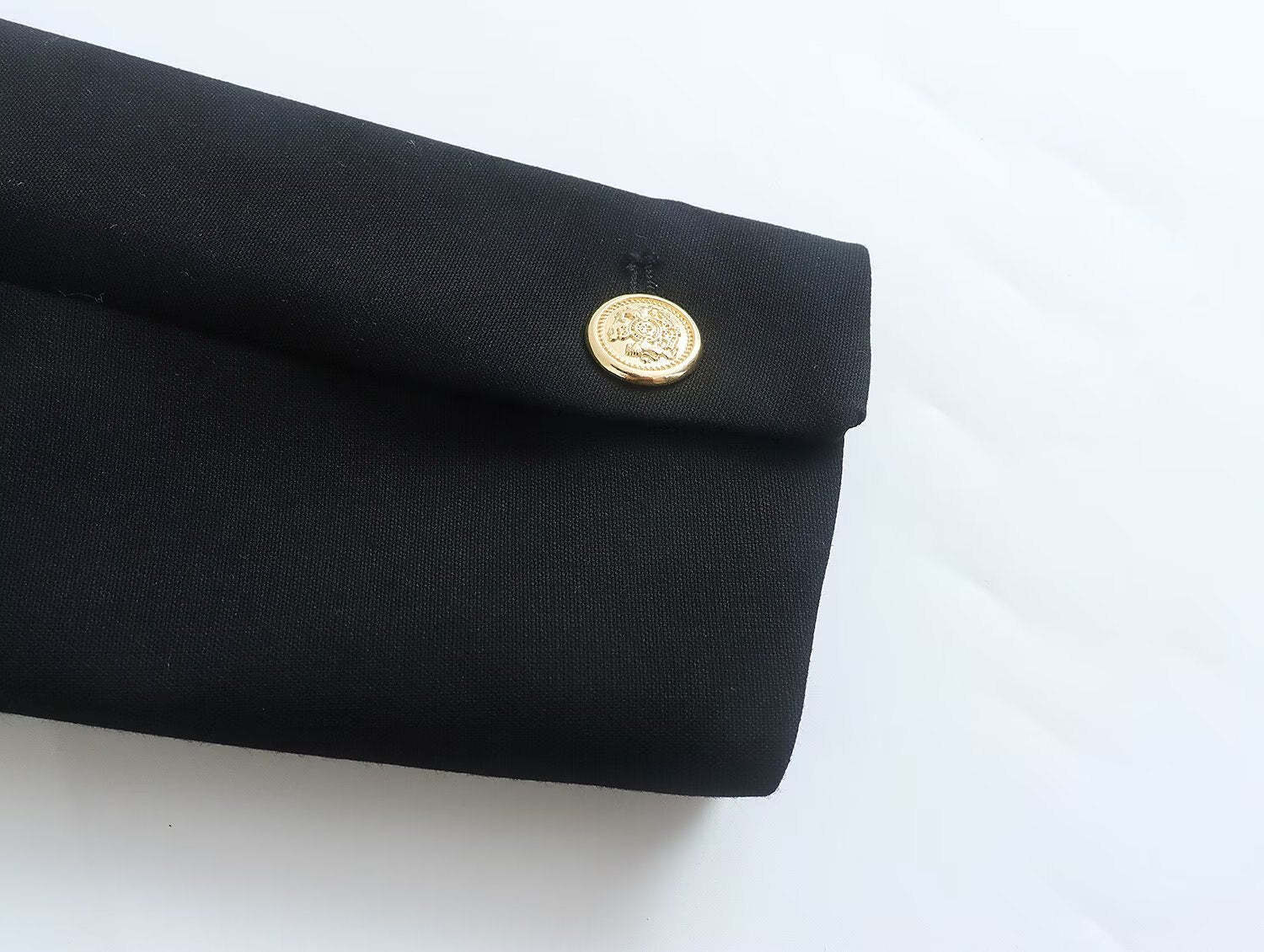 Long Ladies Blazer With Gold Button