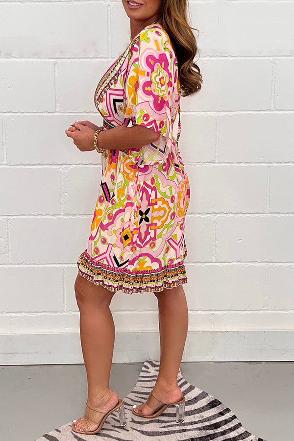 Vintage Print Summer Jumpsuit