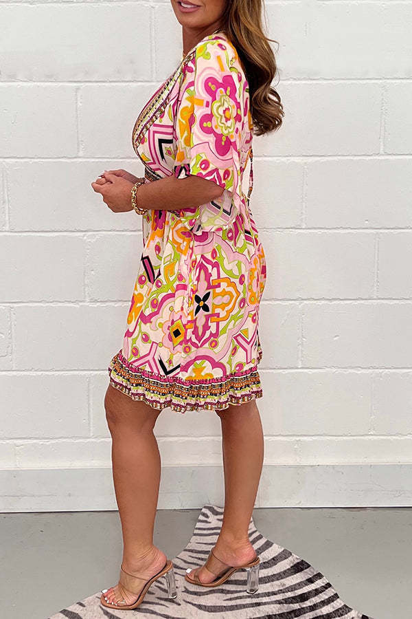 Vintage Print Summer Jumpsuit