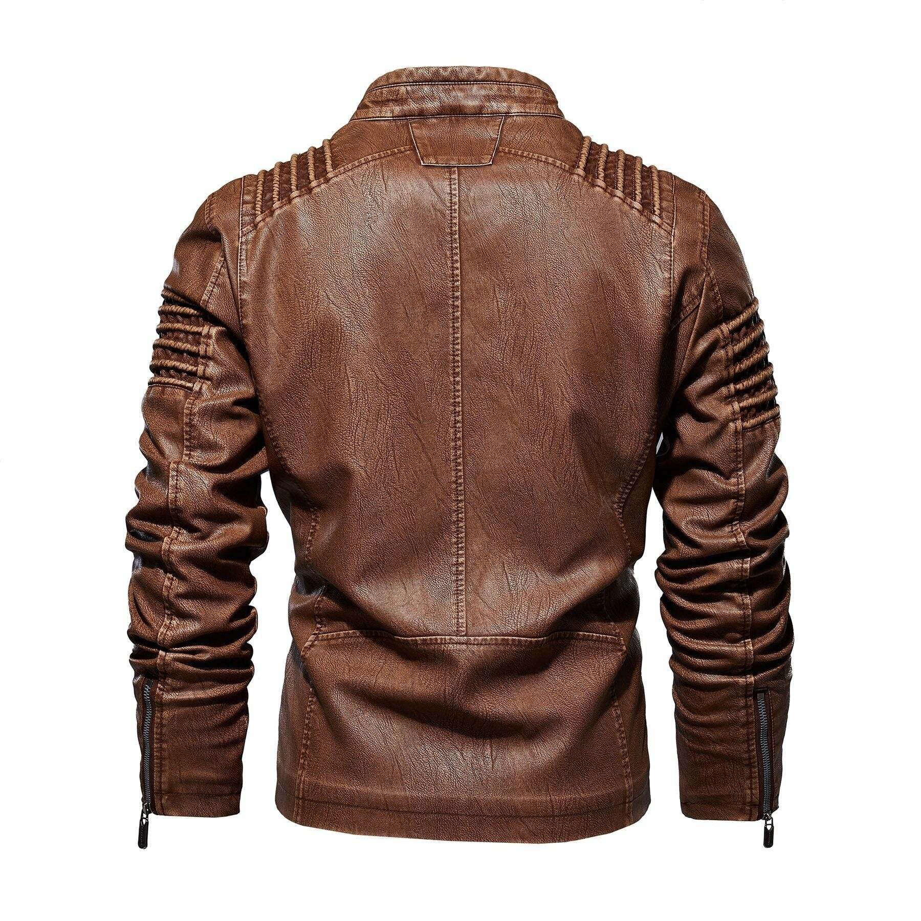 Leather Jacket With Fleece Lining