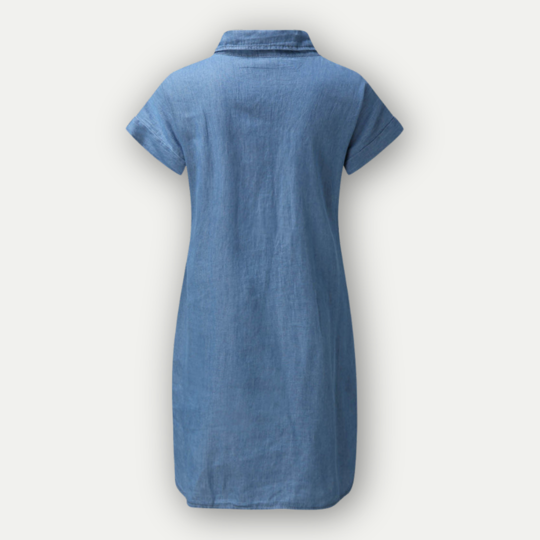 Summery Denim Shirt Dress