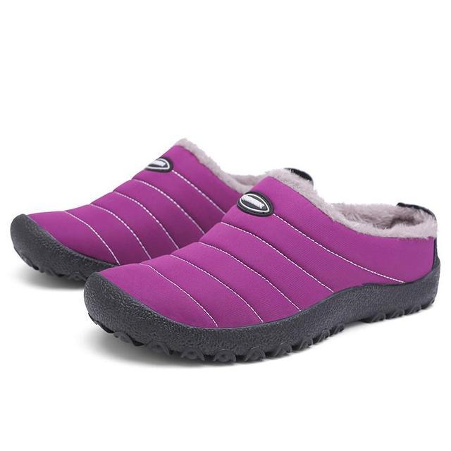 Fur Slippers For Men Waterproof Indoor And Outdoor Winter Slides