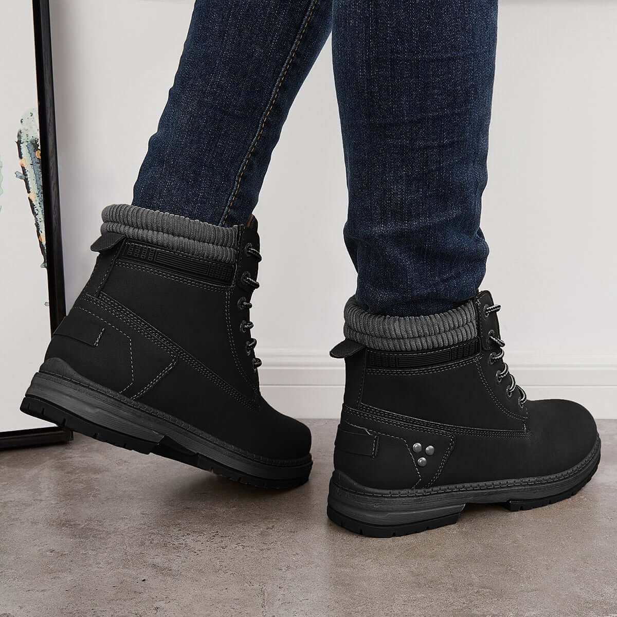 Classic Non Slip Ankle Work Boots Waterproof Hiking Combat Boots