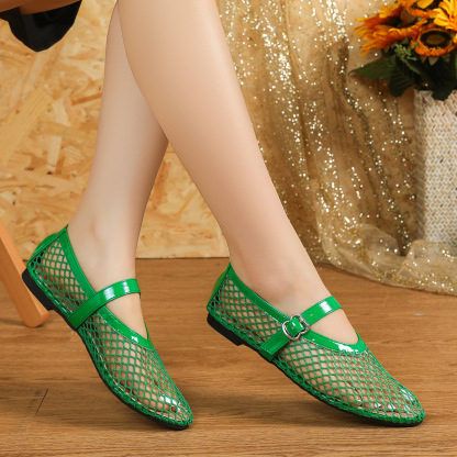 Women's Mesh Ballet Flats Comfy Mary Jane Shoes