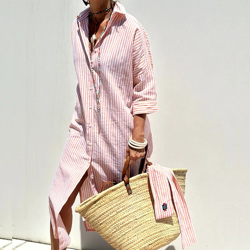 Striped Shirt Dress