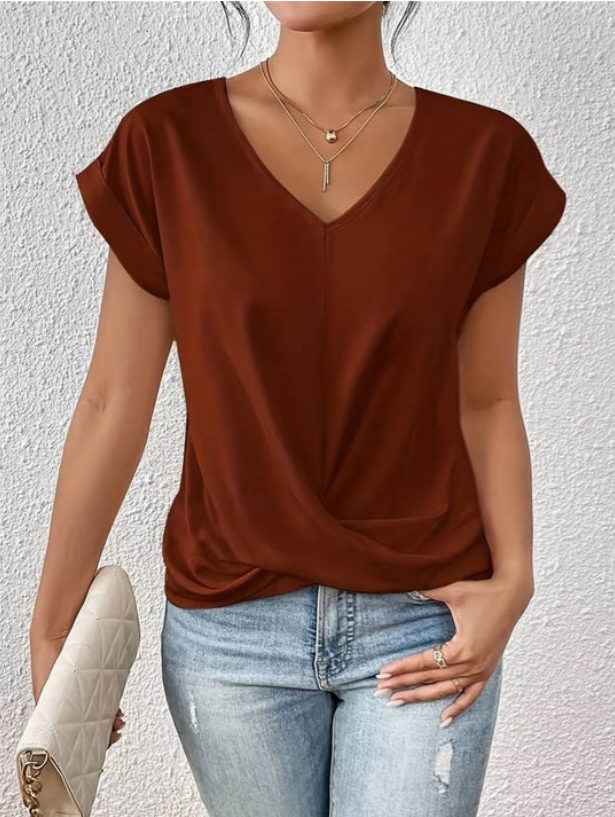 Draped V-neck Shirt